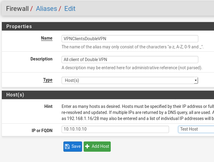 pfSense setting up firewall alias